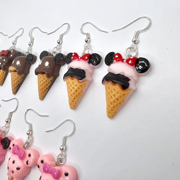 Mickey & Minnie Earrings - Ice Cream Earrings - Popsicle Earrings - Summer Earri - Picture 4 of 10